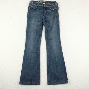 Insider Jeans Womens 27 Bootcut Stone Wash Whiskers Lightweight Stretch Denim